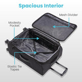 American Tourister 4 KIX 2.0 Expandable Softside Luggage with Spinner Wheels, 20 SPINNER, PURPLE ORCHID