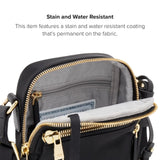 TUMI - Voyageur Persia Crossbody - Nylon Crossbody Travel Shoulder Bag for Women & Men - Stain- & Water-Resistant Fabric - Black & Gold