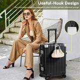 Krute Zipperless Luggage 24 Inch Aluminum Frame Suitcase with Spinner Wheels PC+ABS Hardide Checked Luggage TSA Approved