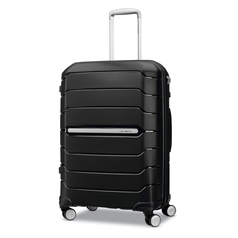Samsonite Freeform 24-Inch Medium Luggage with Dual 360° Spinner Wheels - Checked Suitcase - TSA Lock, Airline-Approved - Durable Polypropylene Expandable Hardshell for Lightweight Travel - Black