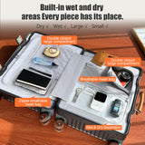 ROPLUS Aluminium Frame Carry on Luggage with Smooth Jelly Wheels, Hardside Zipperless Rolling Suitcase with TSA Lock (Grey, 21-Inch)