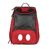PICNIC TIME Disney Mickey Mouse Backpack Cooler, Insulated Soft Cooler Backpack, Waterproof Lunch Bag, Portable Hiking Backpack Ice Chest for Picnic, Beach, Camping & Travel, (Red with Gray Accents)