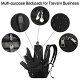 18.4 Laptop Backpack for Men, 55L-60L Extra Large Gaming Laptops Backpack with USB Charger Port, TSA Friendly Flight Approved RFID Anti-theft Pocket, Water Resistant Suiltable for Travel Business Work
