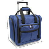 World Traveler Dejuno Lightweight Underseat 15-Inch Carry-On Rolling Luggage, Navy