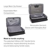 TUMI - Alpha Worldwide Trip Expandable 4-Wheeled Packing Case - Extra Large Design with Zip Expansion Checked Bag - Black