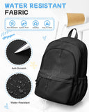 Black Backpack for School, High School Bookbag Back Pack for Teens Girls Boys, Lightweight College Backpack Bookbag for Women Men, Simple Casual Daypack Backpack Mochilas Escolares para Adolescentes