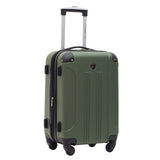 Travelers Club Chicago Hardside Expandable Spinner Luggage, Thyme Green, 22" Carry-On