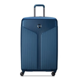 DELSEY PARIS Comete 3.0 Hardside Expandable Luggage with Spinner Wheels, Blue, Checked-Large, 28 Inch