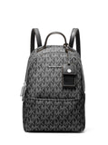 Michael Kors Sable Extra Small Covertible Messenger Backpack, Silver-Tone Hardware/Tonal MK Signature Nylon/Black