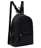 Tommy Hilfiger Amelia II Medium Dome Backpack-Embossed TH Serif Critter PVC Black One Size