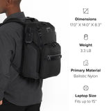 TUMI - Alpha Bravo Search Backpack - Laptop Backpack for Men & Women - Backpack for Work & Travel - 17.0" X 14.0" X 8.3" - Black Leather