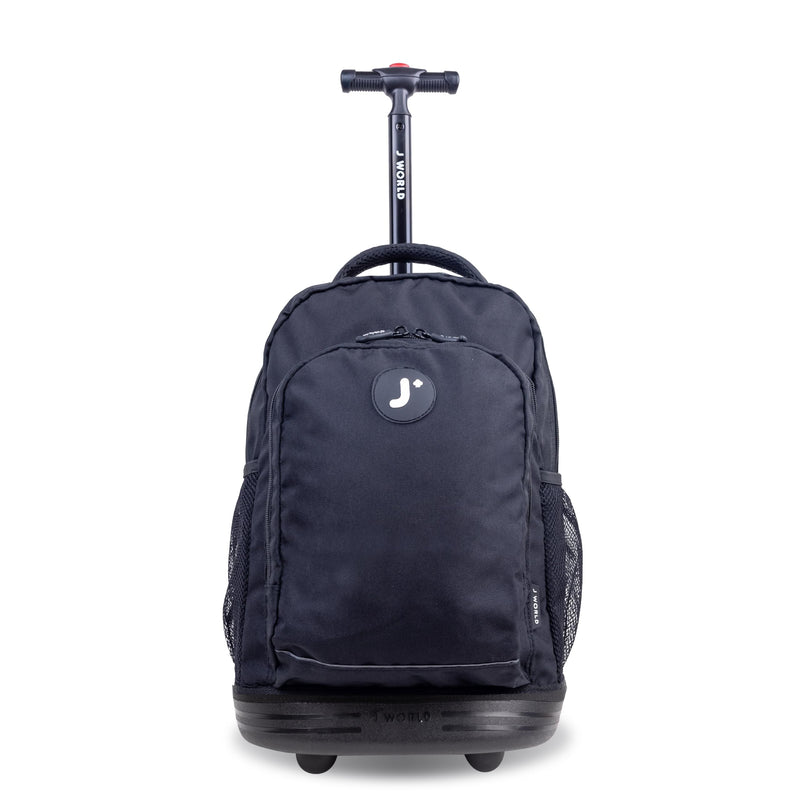 J World Sunny Rolling Backpack for Kids. Roller Bag With Wheels, Black | Backpacks4Less
