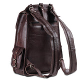 Handmade World Vintage Full Grain 20 Inch Leather Laptop LARGE Backpack Casual Bookbag Daypack Travel Rucksack (Brown)