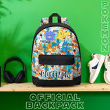 Pokemon Backpack for Kids Teens Boys Girls, Pikachu Anime Backpacks, Bag for Daycare Sports Vacation Travel, School Gift (Multi Graffiti)
