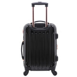 kensie 3 Piece "Alma" Light Metallic Style TSA-Lock Spinner Luggage Set, Midnight Black Option