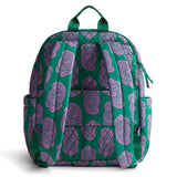 Vera Bradley Women's Bancroft Backpack - Premium Cotton, Iconic Paisley Green Jacket, One Size