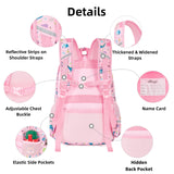 KingCheer Cute Kids Backpack for Girls and Boys Lightweight School Bag for Preschool, Primary,Teenage & Elementary Students Bookbag for Kids Aged 6-12(17inch, Pink Dinosaur Upgrade)