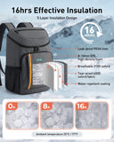 TOURIT Cooler Backpack Insulated 30 Cans, Lightweight Leak Proof Travel Cooler Bag, Soft Waterproof Backpack Cooler for Men Women, Camping Hiking Beach Travel Picnic