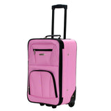 Rockland Fashion Softside Upright Luggage Set, Expandable, Pink, 2-Piece (14/19)