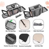 GAPZER Pet Carrier for Large Cats, Soft-Sided Cat Carrier for Medium Big Cats and Puppy up to 20lbs, Washable Dog Carrier Privacy Protection for Home Outdoor Travel