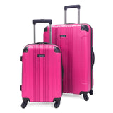 Kenneth Cole REACTION Out of Bounds Lightweight Hardshell 4-Wheel Spinner Luggage, Magenta, 2-Piece Set (20