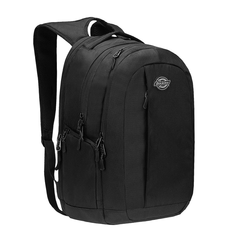 Dickies Large Laptop Backpack for Men Women, Water Resistant College Computer Bag for School Travel Work, Fits 15.6 Inch Notebook (Black)