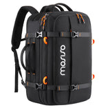 MOSISO 40L Travel Backpack for Women Men, Large Rucksack Duffel Bag Flight Approved Carry on Daypack with USB Charging Port, 15.6 inch Laptop Computer Backpack for Business Work Commute, Black