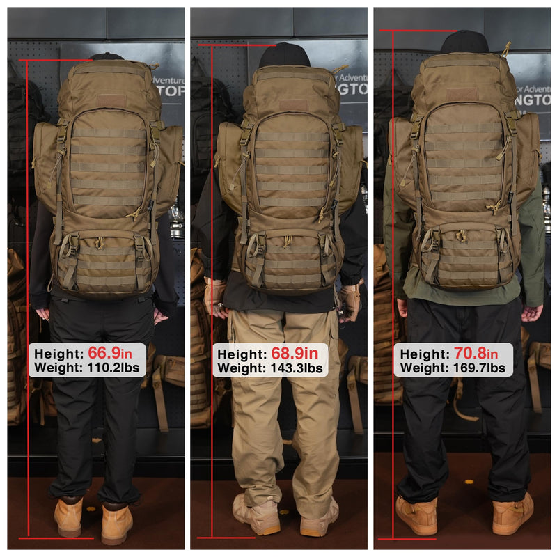 Mardingtop 60L Military Internal Frame Backpack for Hiking,Camping,Hunting,Rucksack Backpack with Rain Cover