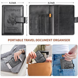 Herain Passport Holder for Travel Cruise Essentials, 2 Pcs Passport Cover Wallet Case Travel Gifts Women Men Family, RFID Passports Book Card Holders Travels Accessories Must Haves