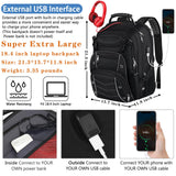 VECKUSON 18.4 Laptop Backpack for unisex, 60L Extra Large Gaming Laptops Back Bag with USB Charger Port,TSA Friendly Flight Approved and RFID Anti-Theft Pocket Heavy-duty Pack,21.3*15.7*11.8inch Grey