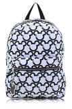 Disney Minnie Mouse Backpack for Women and Teens | Womens Mickey Mouse Double Strap Shoulder Bag (White Mickey)