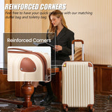 Cosbarn Carry On Luggage Sets 3 Piece, 20 Inch Luggage 22x14x9 Airline Approved with Wheels and TSA Lock, ABS Lightweight Hardshell Travel Suitcase Set with Duffel Bag Travel Bag for Men Women