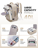 LOVEVOOK Large Travel Backpack for Women, TSA Carry on Backpack for Airplanes, 40L Personal Item Travel Bag for Women fits 17" Laptop,Waterproof Carry on Bag Airplane Approved with 3 Packing Cubes