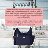 Baggallini Essential Hobo Crossbody Bag for Women - Built-in RFID Card Holder - Hobo Travel Bag with Luggage Sleeve