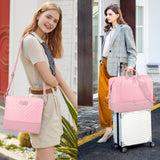 Travel Weekender Bag for Women, 21" Overnight Bag with Shoe Compartment 50L Large Travel Duffel Bag Carry On Tote for Weekend, Overnight, Business Trips, Water Resistant