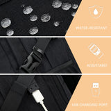 abshoo Classical Laptop Travel Backpack for Women Men College School Bookbag With USB Charging Port (Black)