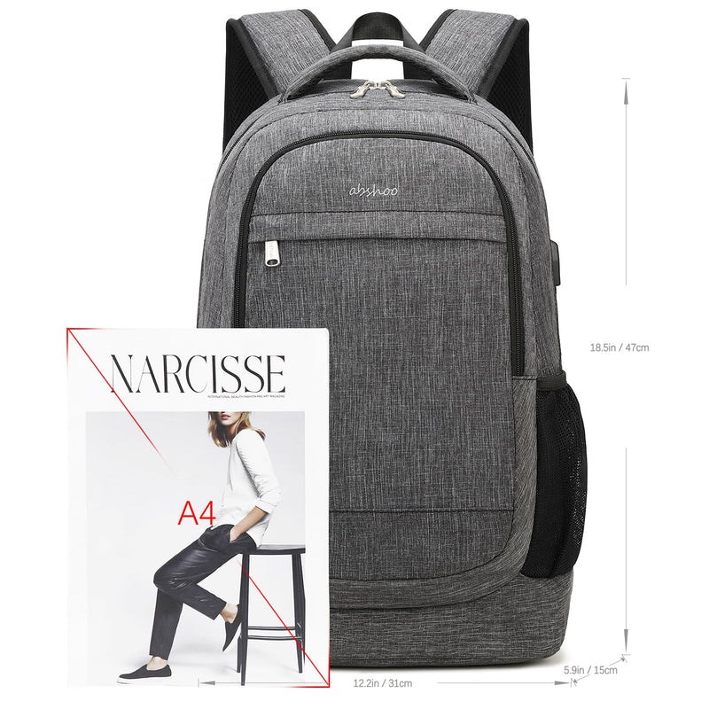 abshoo Lightweight Boys Mens Backpack For School College Backpack Womens Girls Teen Daypack Bookbag With Laptop Compartmen (Dark Grey)