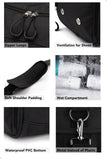 Fitgriff® Gym Bag for Men & Women with Shoe & Wet Compartment - Duffle Bag for Travel, Sports, Fitness & Workout (Full Black, 19 x 10 x 10″ (Small))