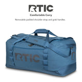 RTIC Road Trip Duffle Bag for Men and Women, Traveling Tote for Camp, Travel, Gym, Weekender, Camping, Overnight, Carry On, Sports, Spacious, Water Resistant, Large, Storm
