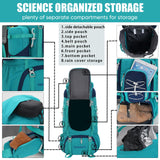 Bseash 70L (65+5) Waterproof Hiking Camping Backpack with Rain Cover, Outdoor Sport Travel Daypack for Climbing Touring (Army Green)