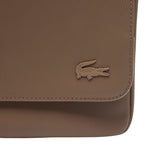 Lacoste Mens Classic Flap Close Shoulder Bag, Brown, One Size