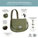Travelon Anti-Theft Heritage Saddle Crossbody