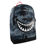 Hurley Unisex-Kids Graphic Backpack, Dark Grey Camo/Black, One Size