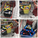 NERUB 10 Pack Reusable Reinforced Handle Grocery Bags - Heavy Duty Large Shopping Totes with Thick Plastic Bottom can hold 40 lbs