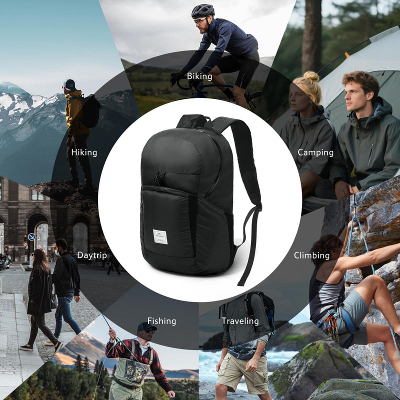 Naturehike 30L Lightweight Hiking Backpack, Waterproof Camping Packable Backpack, Ultralight Daypack for Travel Airplane