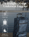Ricardo Avalon 28L Underseat Carry On Luggage – Sustainable Travel Bag, Compact Suitcase with Wheels, Travel Essentials for Short Trips, Fits Under Seat, 16-inch, Serengeti Night