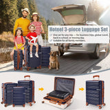 Hoteel Luggage Sets 3 Piece,(4-YEARS WARRANTY) ABS+PC Durable Lightweight Hard Shell Luggage Sets With TSA Lock For Travel,Business Trip, Suitcase Set 20 24 28 Inch, Blue