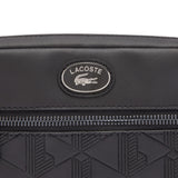 Lacoste Embossed Monogram Shoulder Bag, Black, One Size