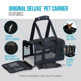 Sherpa Original Deluxe Travel Pet Carrier, Airline Approved & Guaranteed On Board - Black, Medium