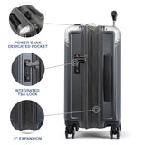 Travelpro Platinum Elite Hardside Expandable Carry on Luggage, 8 Wheel Spinner, TSA Lock, Hard Shell Polycarbonate Suitcase, Vintage Grey, Carry on 21-Inch